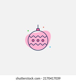 Christmas bauble icon sign vector,Symbol, logo illustration for web and mobile