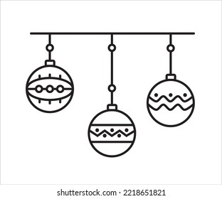 Christmas bauble icon. Christmas time. Symbol or logo for projects