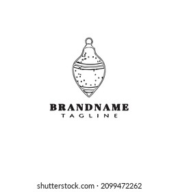 christmas bauble logo cartoon icon design template black modern isolated illustration