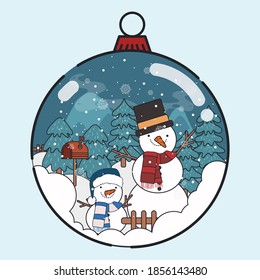 Christmas Bauble. Merry Christmas. Santa Themed Bauble
