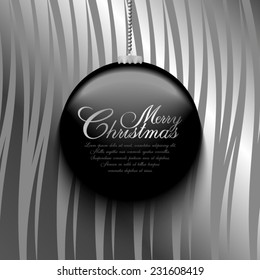 Christmas bauble on abstract background