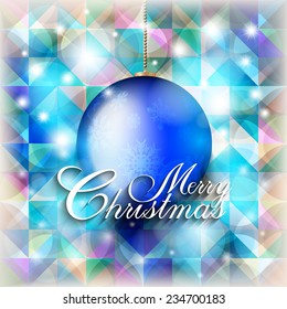 Christmas bauble on abstract background