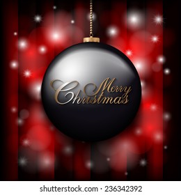 Christmas bauble on abstract background