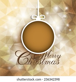 Christmas bauble on abstract background
