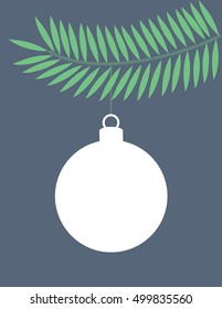 Christmas bauble ornament background. Vector illustration