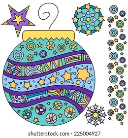 Christmas Bauble, Ornaments and Trim Vector Collection