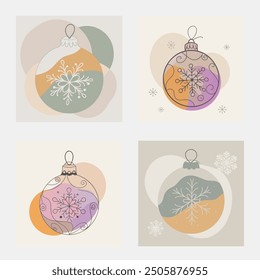 Christmas bauble ornaments vector icon.