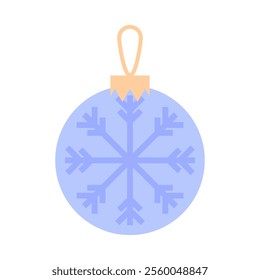 Christmas bauble shape with geometric design. Christmas Ball decoration. Vector illustration isolated on white background.
