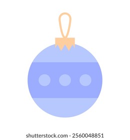 Christmas bauble shape with geometric design. Christmas Ball decoration. Vector illustration isolated on white background.