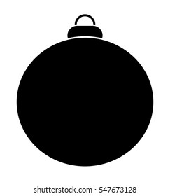 Christmas Bauble Silhouette Vector Symbol Icon Stock Vector (Royalty ...