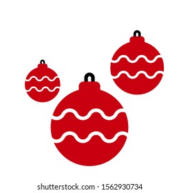 Christmas Bauble Symbol Icon Vector Illustration