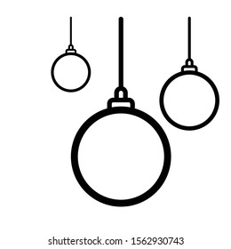 Christmas Bauble Symbol Icon Vector Illustration
