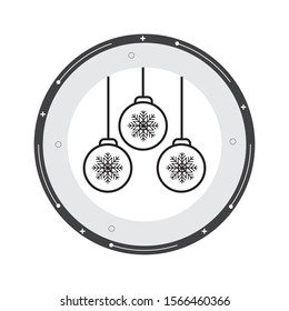 Christmas Bauble Symbol Icon Vector Illustration