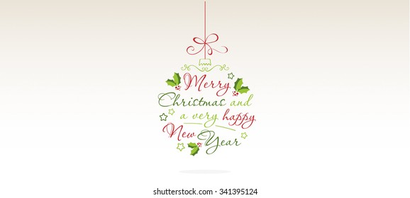 Christmas Bauble with Text Design