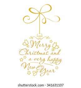 Christmas Bauble with Text Design