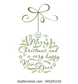 Christmas Bauble with Text Design