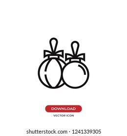 Christmas bauble vector icon