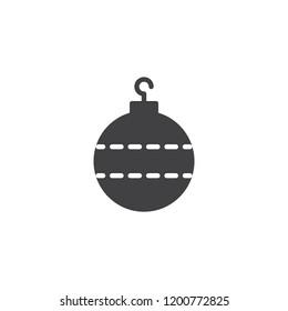 Christmas Bauble vector icon. filled flat sign for mobile concept and web design. xmas ball simple solid icon. Symbol, logo illustration. Pixel perfect vector graphics