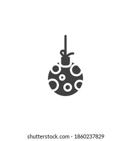 Christmas bauble vector icon. filled flat sign for mobile concept and web design. Xmas tree ball glyph icon. Symbol, logo illustration. Vector graphics