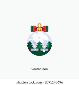 Christmas bauble vector icon. Premium quality.