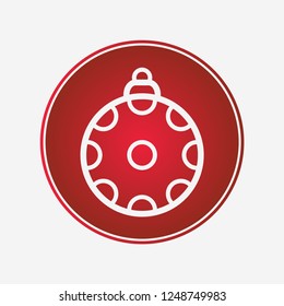 Christmas bauble vector icon sign symbol