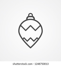 Christmas bauble vector icon sign symbol