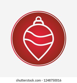 Christmas bauble vector icon sign symbol
