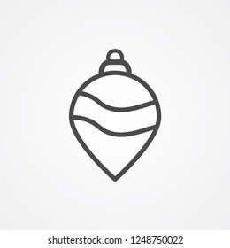 Christmas bauble vector icon sign symbol