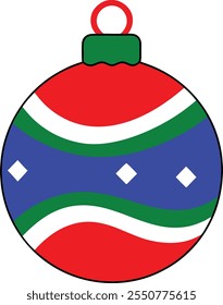 Christmas bauble vector on white background 