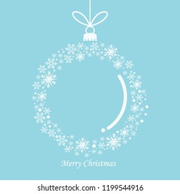 Christmas bauble white tag