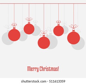 Christmas baubles background. Vector illustration