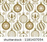 christmas baubles decoration seamless pattern vector illustration