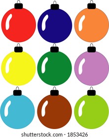Christmas baubles - vector