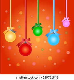 Christmas baubles vector