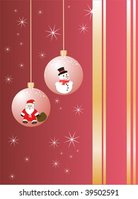 christmas baubles - vector