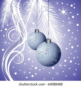 christmas baubles - vector