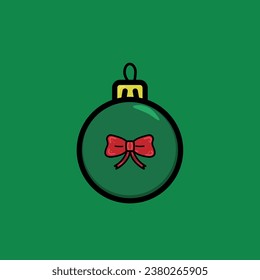 Christmas baubles vector design background