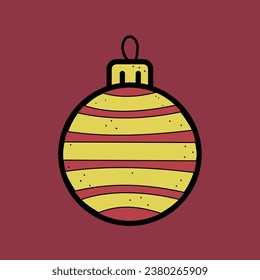 Christmas baubles vector design background