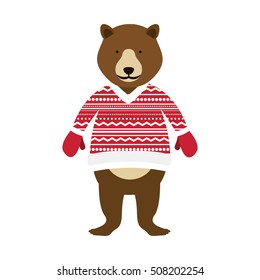 christmas bear cartoon