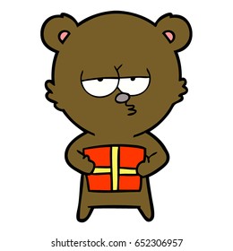 caricatura de osos navideños