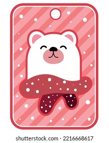 christmas bear deal tag icon