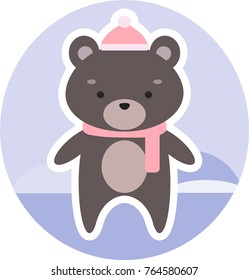 Christmas Bear in Funky Hat