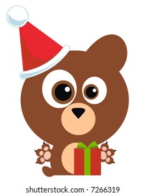 Christmas bear in the hat