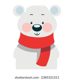 Weihnachtsbär einzeln auf Schal