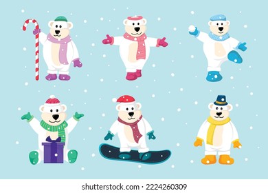 Christmas Bear Vector Collection Pack