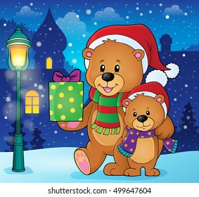 Christmas bears theme image 2 - eps10 vector illustration.
