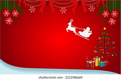 CHRISTMAS BEGROUN OR RED CHRISTMAS AND NEW YEAR GREETING CARD EPS 10