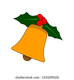 
Christmas bell accessories vector icon design template