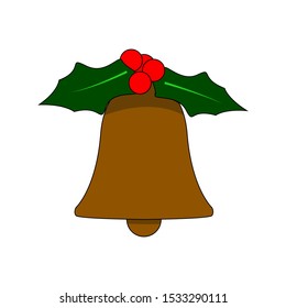 
Christmas bell accessories vector icon design template