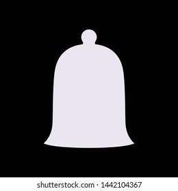 Christmas bell black and white vector icon